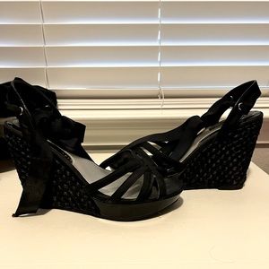 White House Black Market tie up wedges